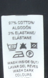 St. Bernard for Dunnes Womens Black Size 8 Cropped Cotton Trousers