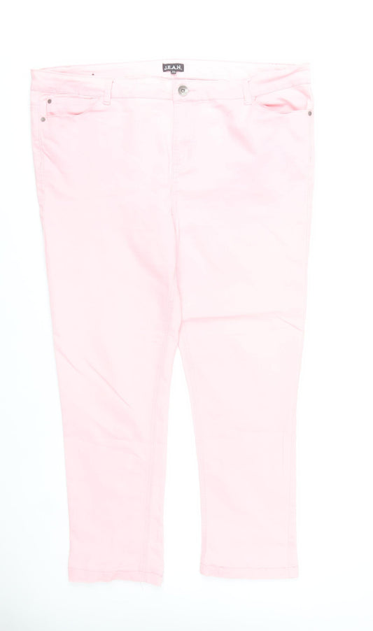 J.E.A.N. Womens Pink Size 20 Straight Leg Jeans Cotton Blend
