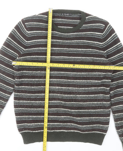 Back view of Dunnes Women’s Multicoloured Striped Knit Jumper, size M