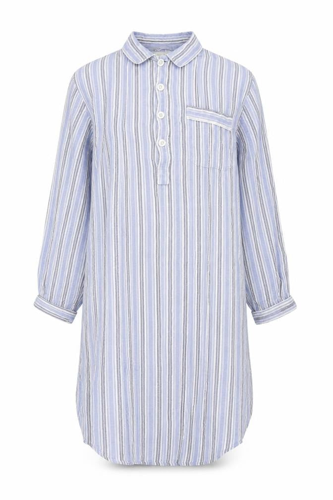 Peter Christian Women’s Blue Striped Cotton Shirt Dress M