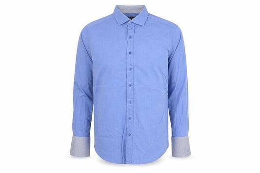 Jeff Banks Mens Blue 17/44in Cotton Long Sleeve Button Up Shirt