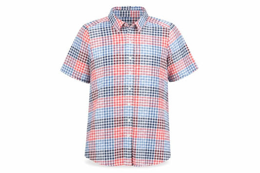 d&co Denim Company Men's Multicoloured Check Shirt M Short Sleeve