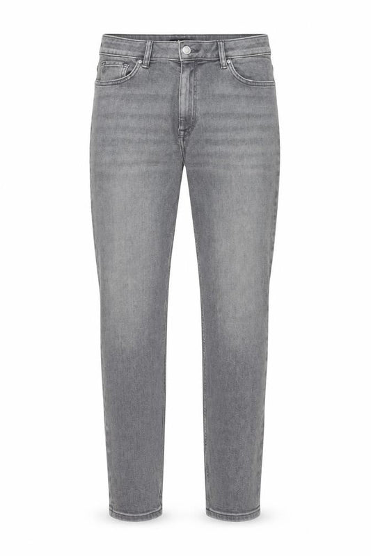 F&F Mens Grey Slim Skinny Jeans Size L Waist 42in Medium Wash Denim