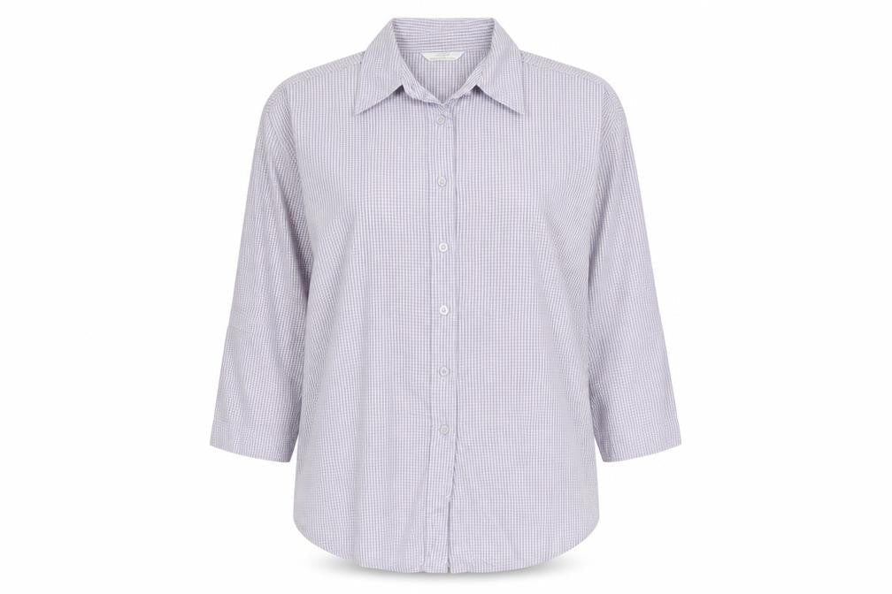 Marks & Spencer Women’s Purple Check Button-Up Shirt UK 12