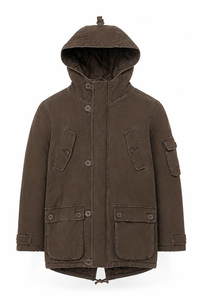 Cherokee Teens Brown Hooded Parka Jacket 9-10Y Cotton Winter Coat