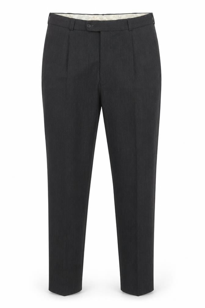 Remus Uomo Men's Black 42R Dress Trousers Wool Blend Formal Pants