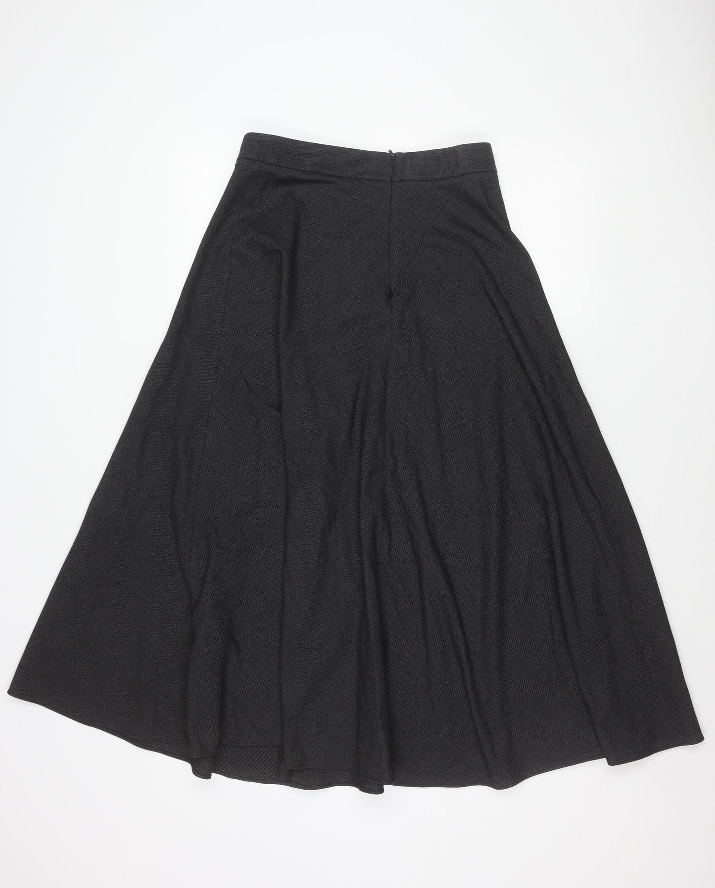 Zara Women Black A-Line Skirt Size 12 Knee Length Workwear