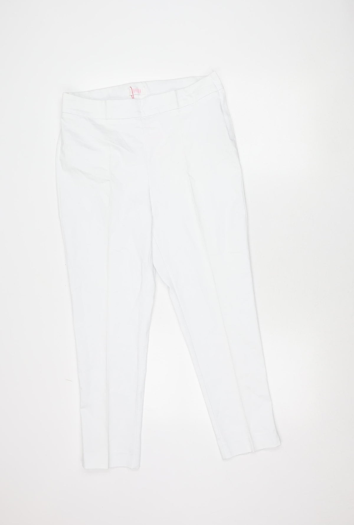 Savida Womens White Slim Fit Trousers Size 12 Cotton Blend