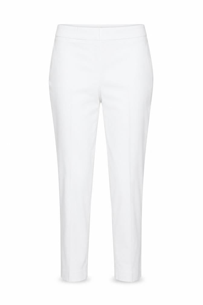 Savida Womens White Slim Fit Trousers Size 12 Cotton Blend