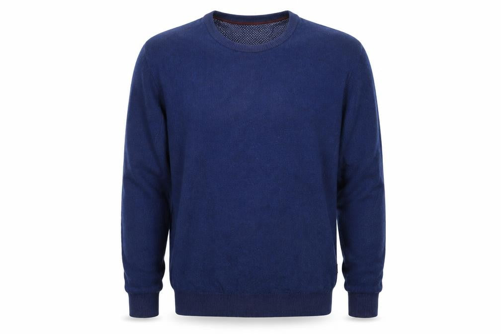Tricot Denim Mens Blue Cotton Crew Neck Pullover Jumper Size M