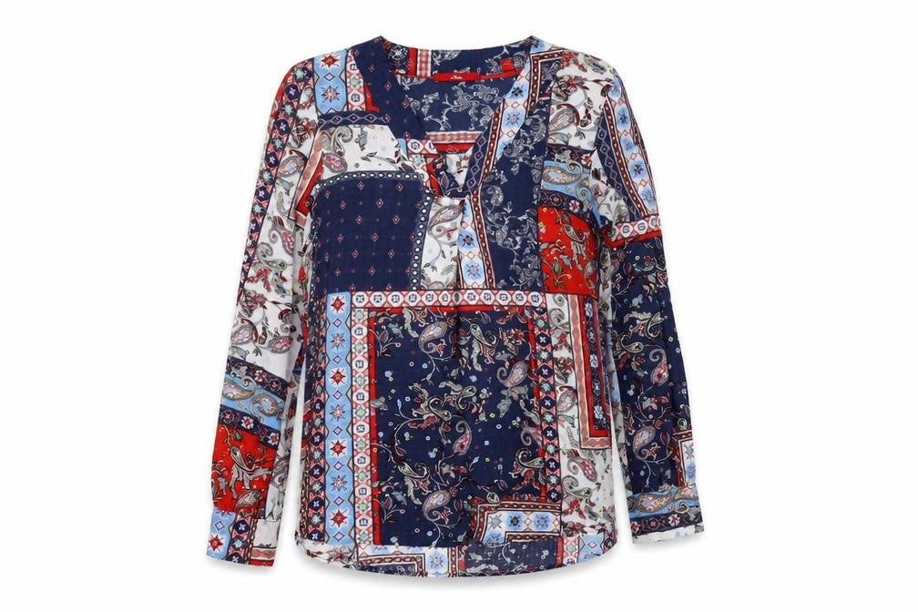 s.Oliver Womens Multicoloured Paisley Tunic Blouse Size 10