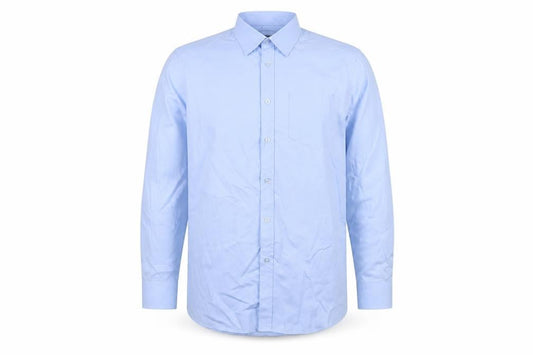 Dunnes Men's Blue Regular Fit Long Sleeve Dress Shirt 16” 41cm