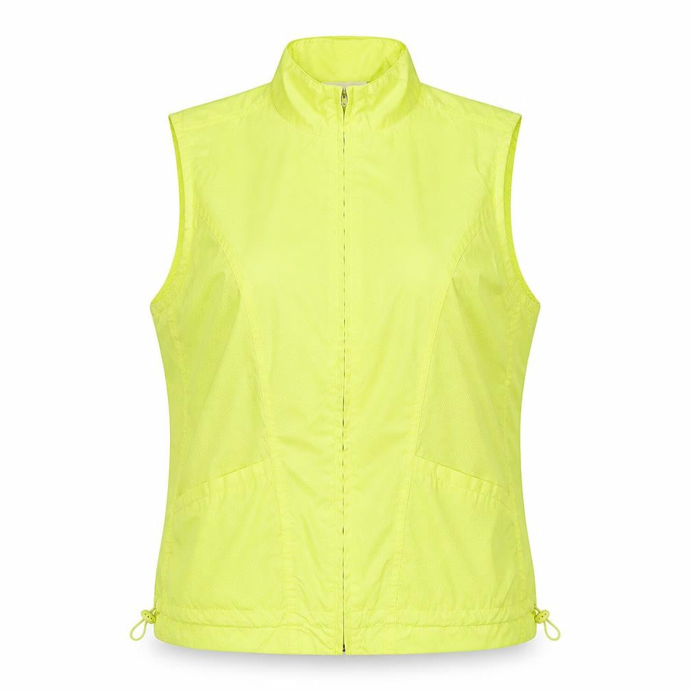 EP Pro Women's Yellow Sleeveless Zip Waistcoat Jacket Size M