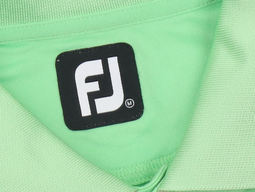 FootJoy Men's Green Short Sleeve Golf Polo Shirt Size M