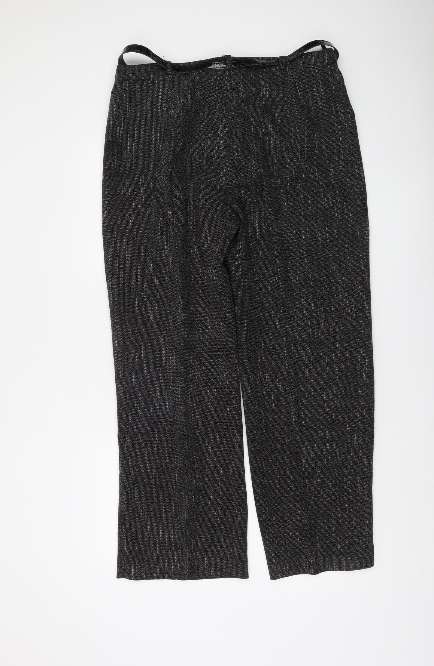 Bassini Women's Black Size 18 Straight Leg Stretch Knit Dress Pants