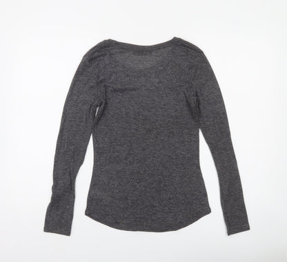 Close-up detail of Dunnes Women's Grey Long Sleeve jumper, size 8