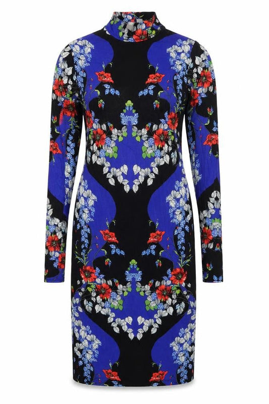 Front view of ASOS Women's Multicoloured Floral Bodycon Dress, size 8