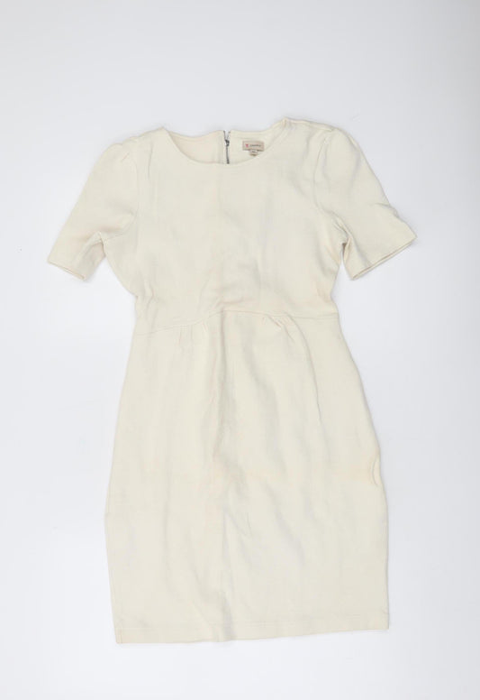 Cremieux Women’s Ivory Sheath Knee Length Dress XS
