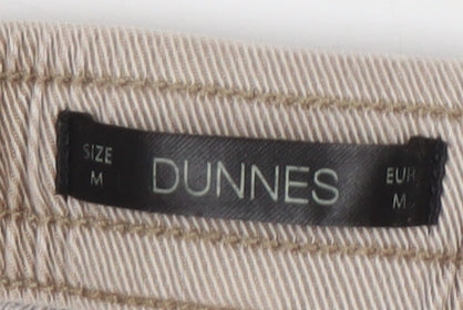 Dunnes Women’s Beige Cargo Trousers M Relaxed Fit Lyocell Cotton