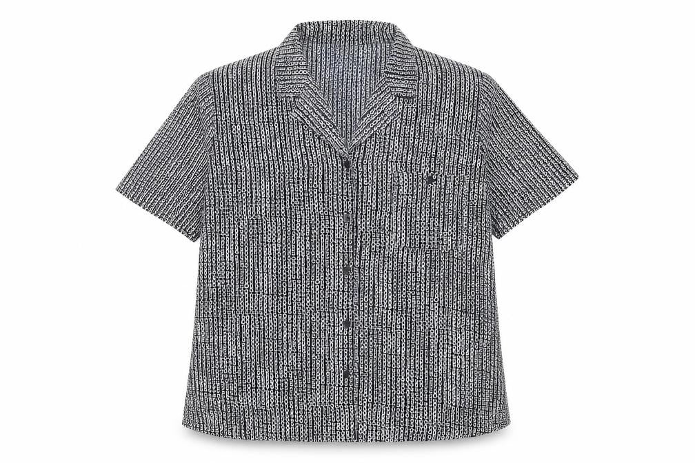 Eccentrico Womens Blue Geometric Button-Up Shirt Size 16