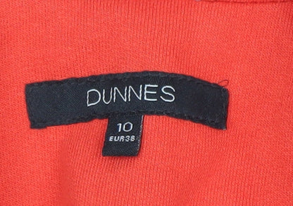 Brand and care label for Dunnes Women’s Red Tailored One Button Blazer, size UK 10