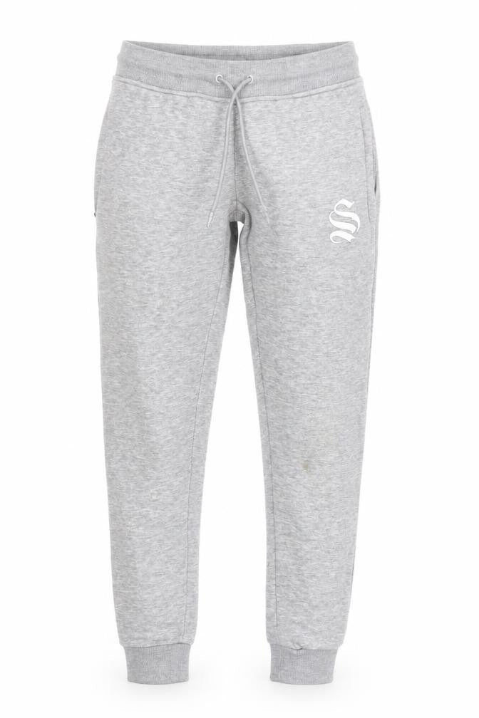 Sinners Attire Grey Womens Jogger Trousers Small Fleece Lined Casual Comfort Fit