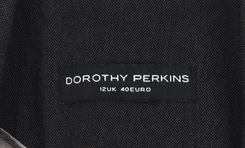 Dorothy Perkins Women Black Size 12 Tailored Two-Button Blazer
