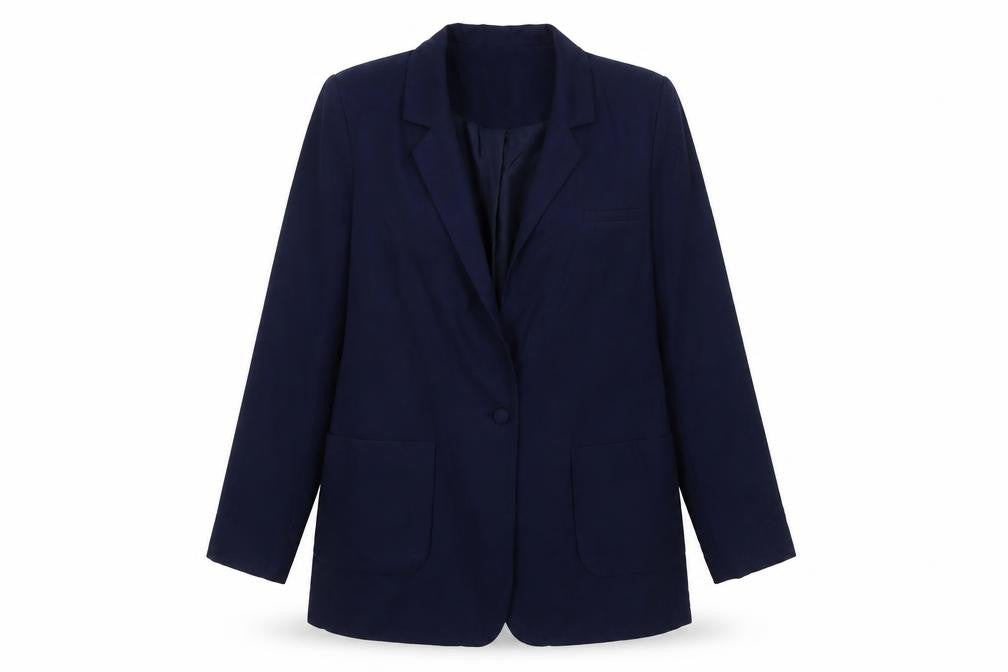 Warehouse Womens Navy Blue Single-Breasted Suit Jacket UK 10