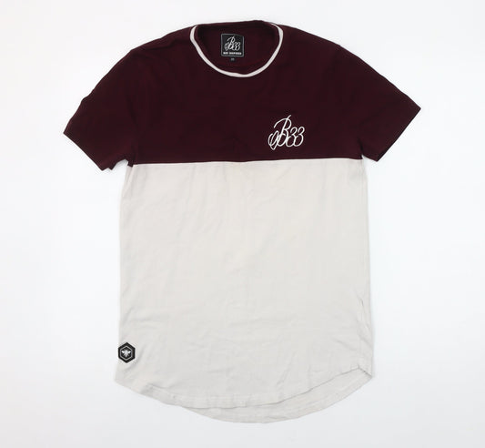 Bee Inspired Men's Multicoloured XS Slim Fit Colourblock T-Shirt