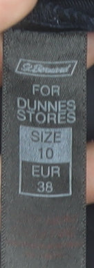 Dunnes Stores Women's Blue Regular Fit Straight Trousers Size 10