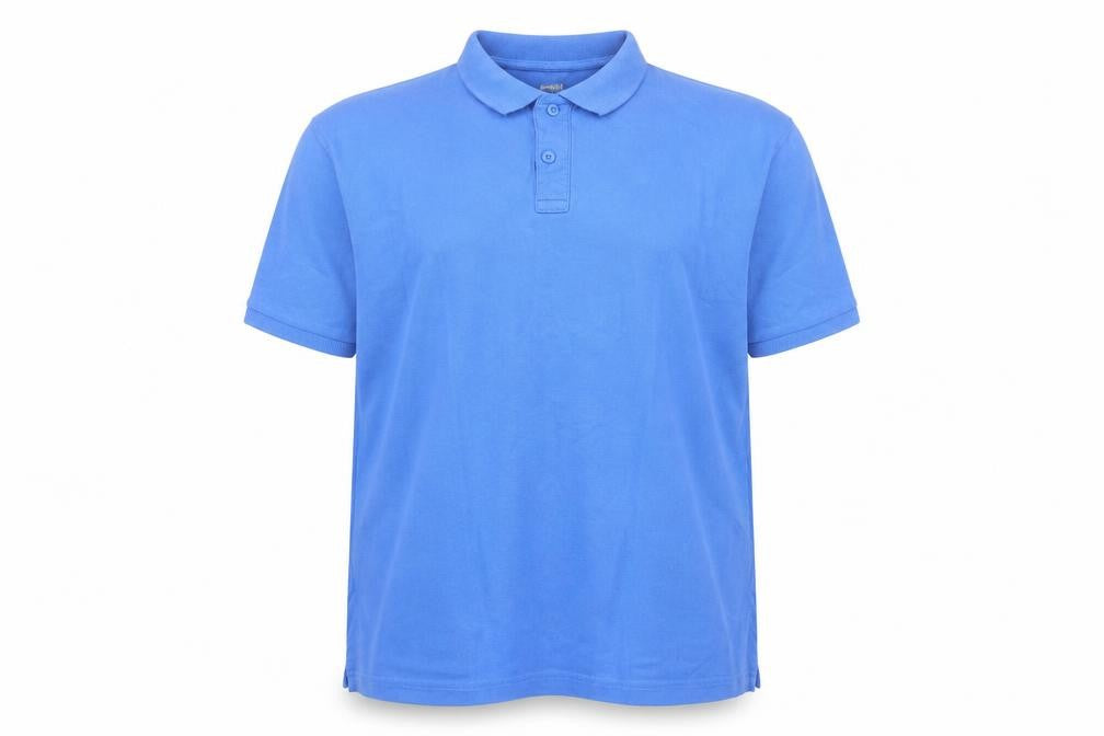 Dunnes Men's Blue Cotton Polo Shirt Size L Regular Fit
