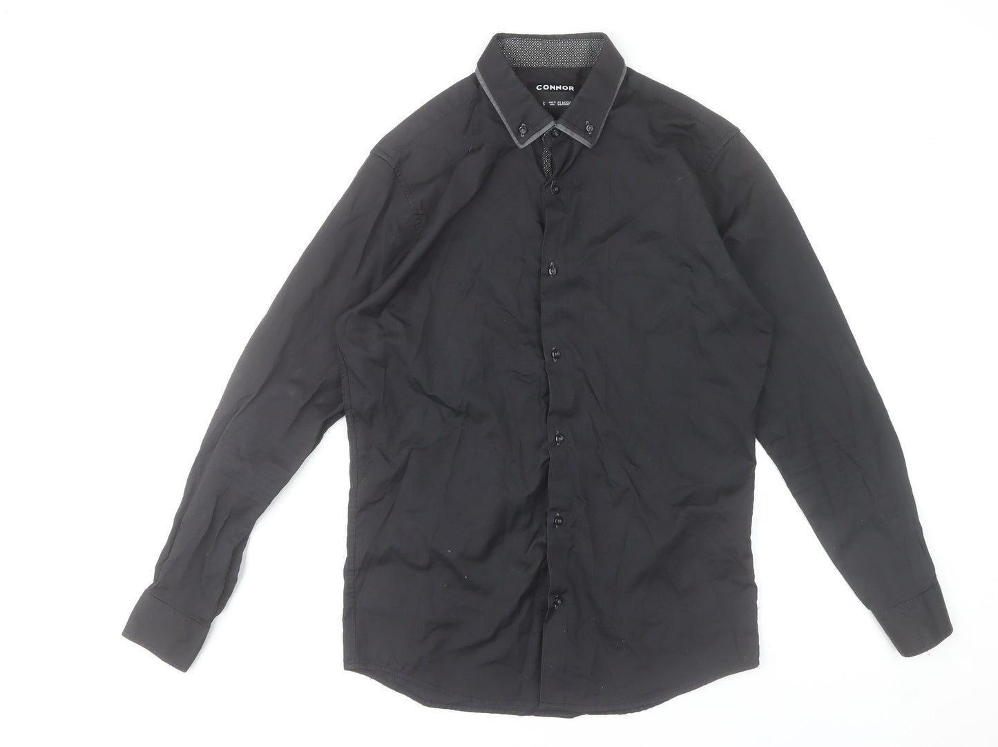 Connor Men's Black Classic Fit Long Sleeve Dress Shirt Size S