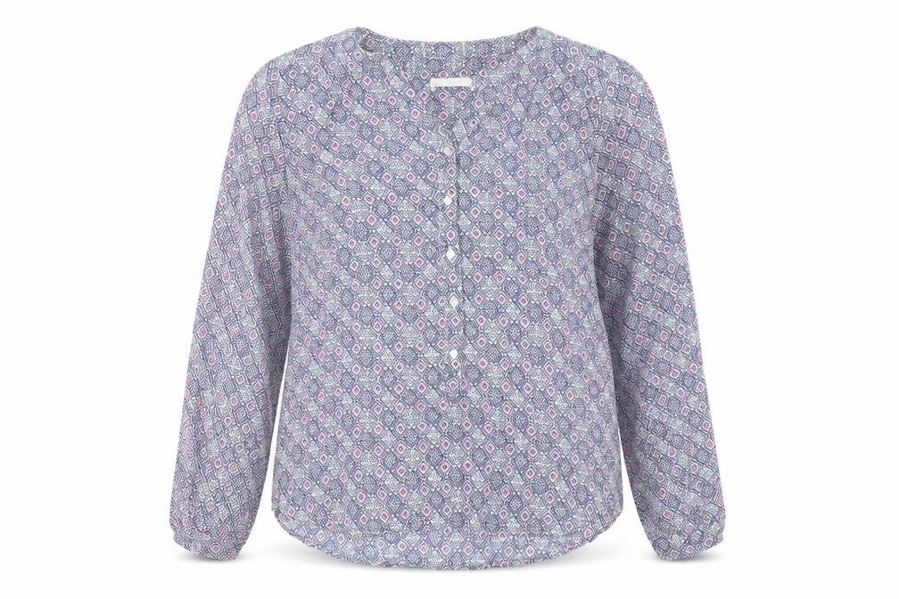 Diane Laury Womens Multicoloured Geometric Viscose Tunic Blouse Size 10