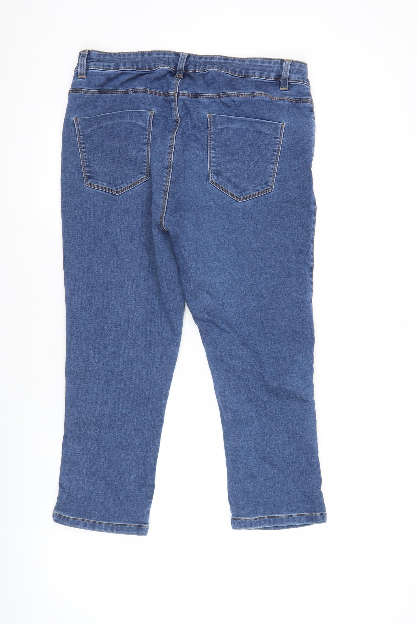 Dunnes Womens Blue Mid Rise Skinny Stretch Denim Jeans Size 16