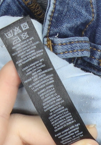 Dunnes Womens Blue Mid Rise Skinny Stretch Denim Jeans Size 16