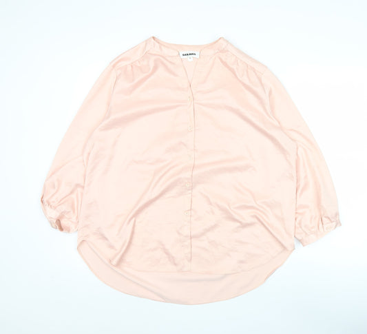 Gerard Women’s Pink V-Neck 3/4 Sleeve Polyester Blouse Size 18