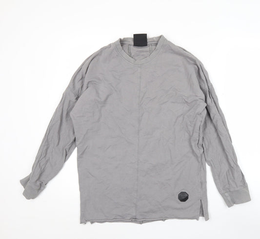Project X Paris Women Grey Pullover Sweatshirt M 100% Cotton