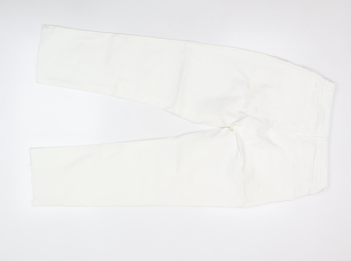 POCO by Pippa Womens White Straight Leg Crop Jeans Size 10S