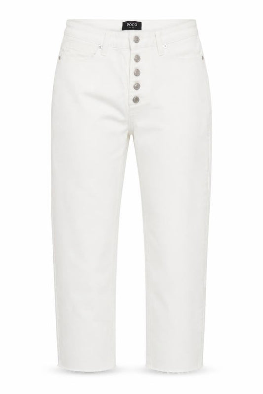 POCO by Pippa Womens White 10S Cropped Straight Leg Jeans