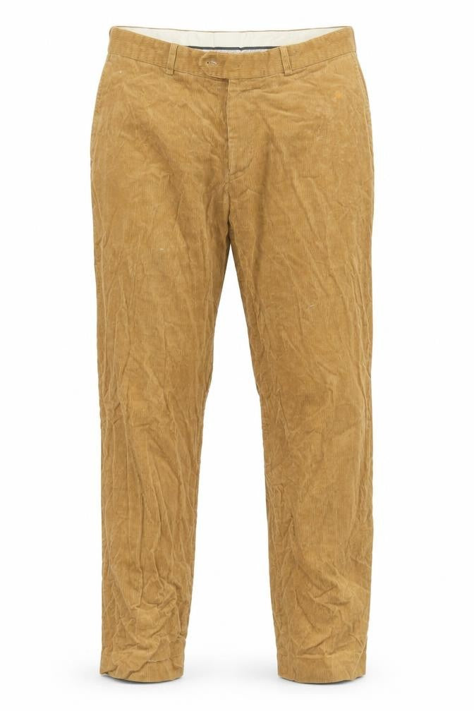 Oscar Jacobson Men's Beige Corduroy Chino Trousers 30/31