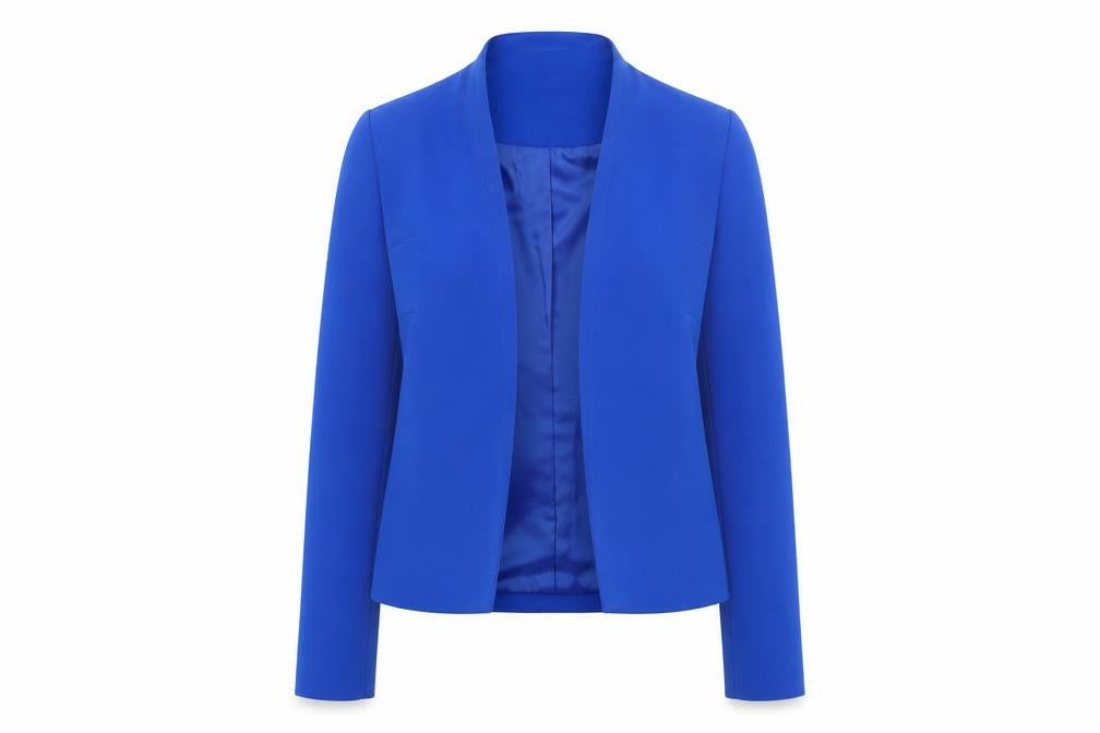 Vero Moda Women's Blue Long Sleeve Lined Open Blazer Size 6
