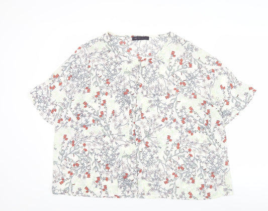 Marks and Spencer Women’s Multicoloured Floral Short Sleeve Blouse UK 22
