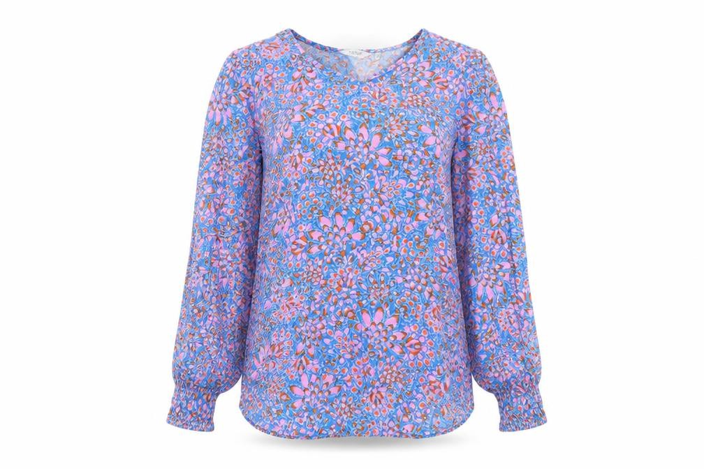 b.young Women's Multicoloured Floral Viscose Tunic Blouse Size 10