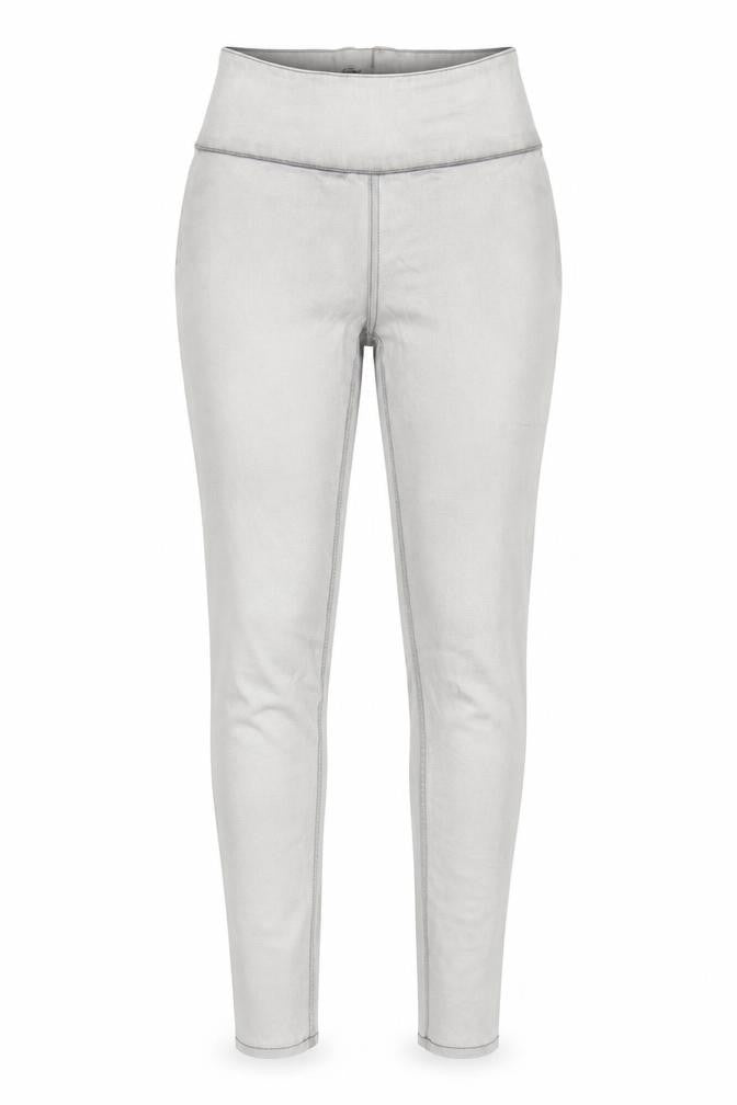 Pieces Women’s Grey Slim Fit Jegging Jeans Size L Mid Rise Stretch Denim