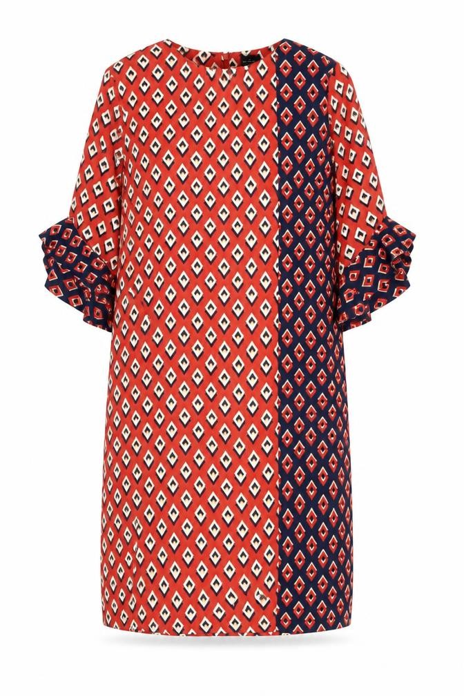 Your Sixth Sense Womens Red Geometric Shift Dress Size 8
