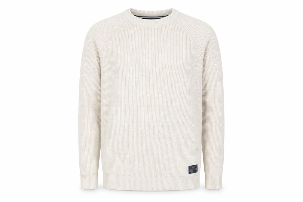 Selected Homme Men’s Beige Cotton Knit Pullover Jumper L