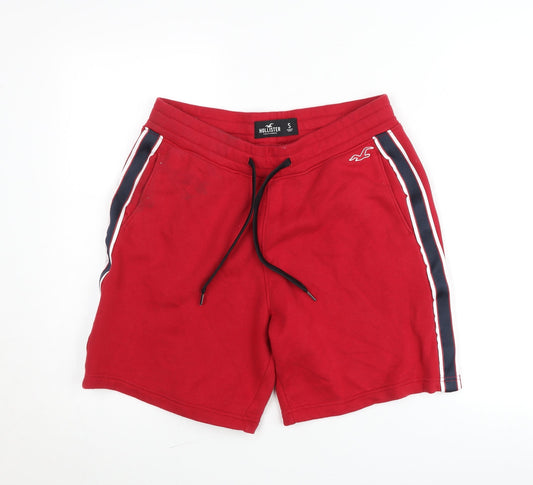 Hollister Men’s Red Sweat Shorts Small Regular Fit Casual