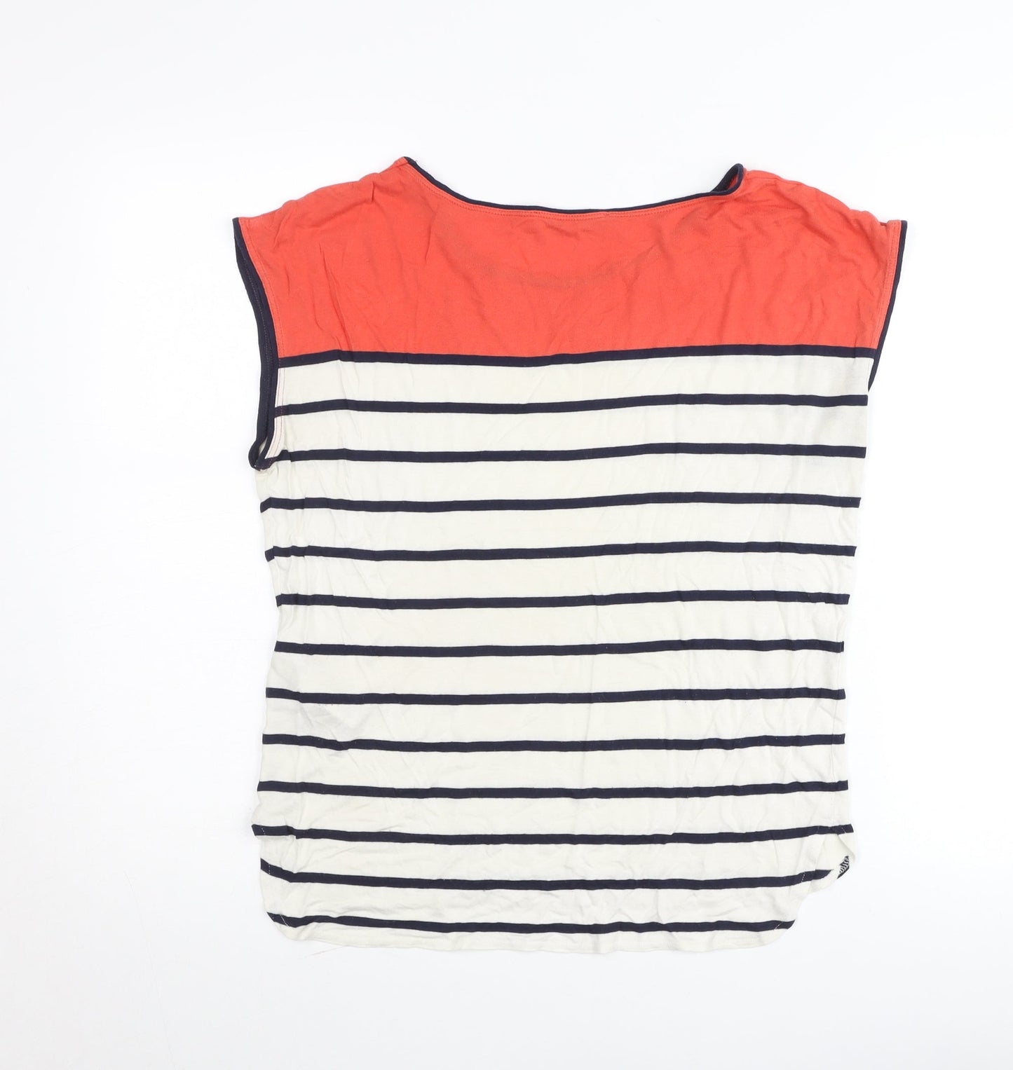Oasis Women's Multicoloured Striped Sleeveless T-Shirt Size S
