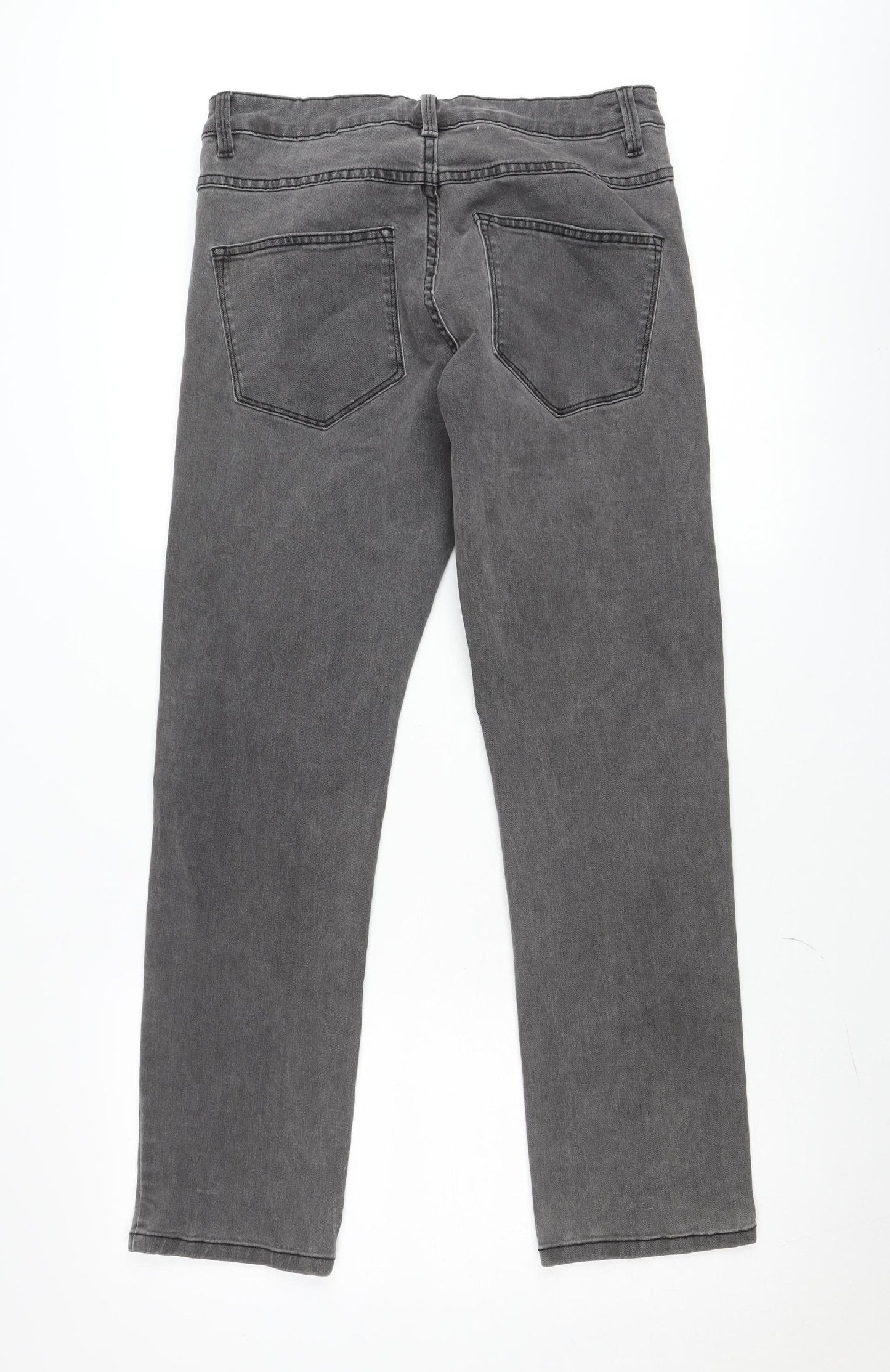 Marks and Spencer Men’s Grey Straight Leg Jeans 32W 32L Classic Fit