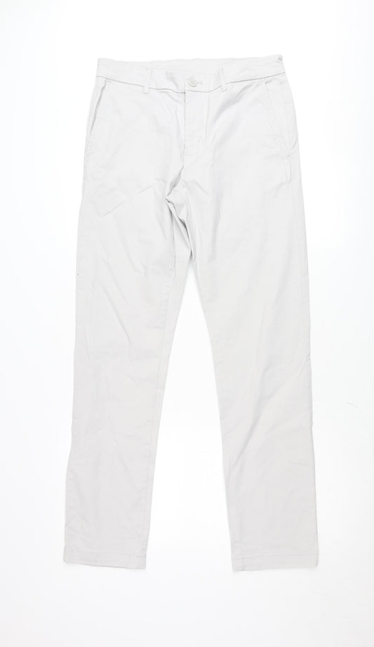 & Other Stories Men Grey 32 Chino Trousers Cotton Blend Classic Fit